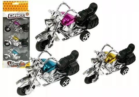 Zestaw motocykli resoraki napęd frykcyjny 3szt Zestaw motocykli resoraki napęd frykcyjny 3szt