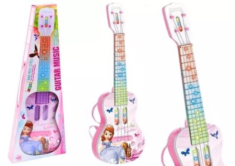 Gitara Elektryczna Z Księżniczką Dla Dzieci Światła Melodie Różowa Gitara Elektryczna Z Księżniczką Dla Dzieci Światła Melodie Różowa