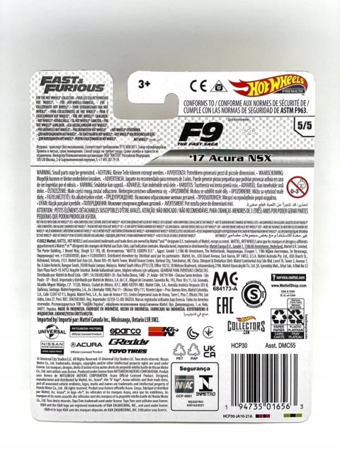 HOT WHEELS 17 ACURA NSX RETRO ENTERTAIMENT 5/5 HOT WHEELS 17 ACURA NSX RETRO ENTERTAIMENT 5/5