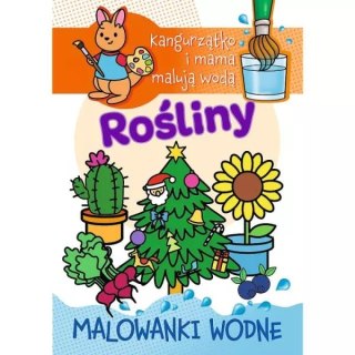 Kangurzątko i mama malują wodą. Malowanki wodne. Rośliny 09611 Trefl