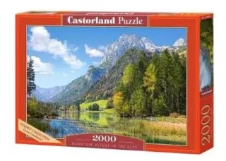 Puzzle 2000 elementów. Mountain Refuge in the Alps