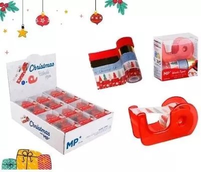 Taśma dekoracyjne świąteczne washi 12mmx3m Taśma dekoracyjne świąteczne washi 12mmx3m
