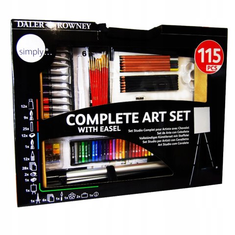 Zestaw plastyczny Daler-Rowney 115 szt. Zestaw plastyczny Daler-Rowney 115 szt.