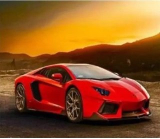 Diamentowa mozaika auto czerwone sportowe NO-1008143
