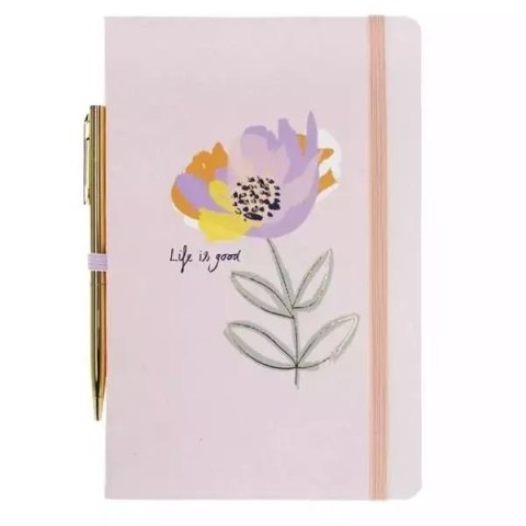 Notes A5 z długopisem Pink Flower Notes A5 z długopisem Pink Flower