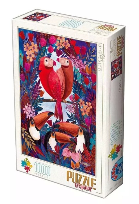 Puzzle 1000 elementów. Andrea Kurti, Papugi Puzzle 1000 elementów. Andrea Kurti, Papugi