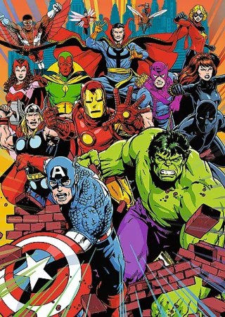 Puzzle 1000 elementów. Premium Plus. Marvel Heroes