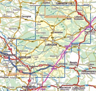 ROZTOCZE WSCHODNIE laminowana mapa turystyczna 1:50 000 COMPASS 2024