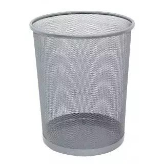 Kosz na śmieci Office Set metalowy 19l srebrny Kosz na śmieci Office Set metalowy 19l srebrny