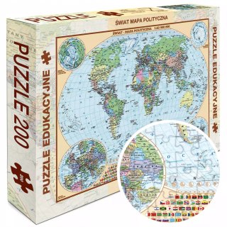 Puzzle 200 Świat polityczny mapa