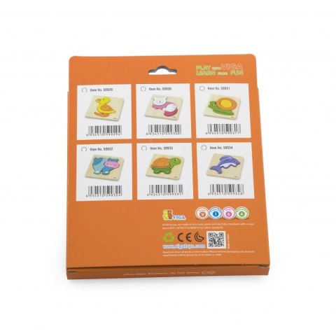 VIGA Pierwsze drewniane Puzzle maluszka Delfin VIGA Pierwsze drewniane Puzzle maluszka Delfin