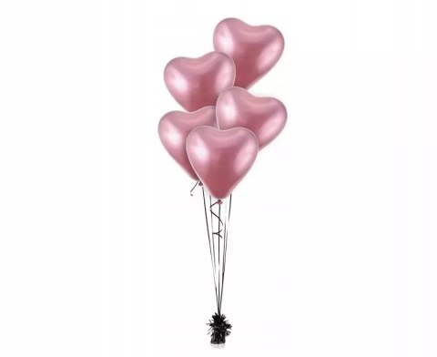 Balony platynowe j. różowe serca 12",6pc Balony platynowe j. różowe serca 12",6pc