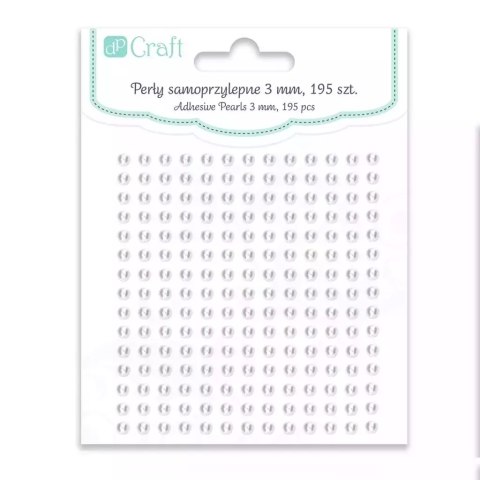 Perły samoprzylepne Off white 3mm 195szt Perły samoprzylepne Off white 3mm 195szt