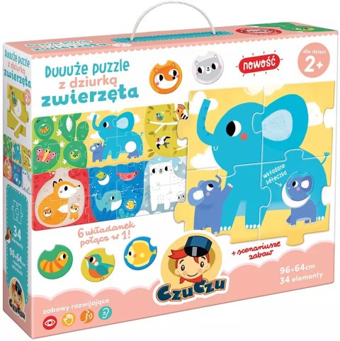 Duuuże puzzle z dziurką. Zwierzęta Duuuże puzzle z dziurką. Zwierzęta