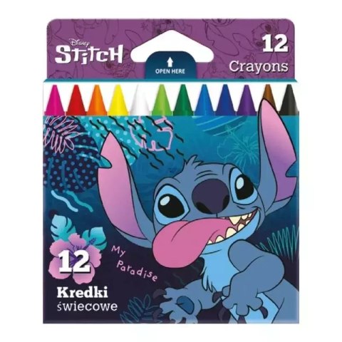 Kredki świecowe Disney Core Stitch 12 kolorów Kredki świecowe Disney Core Stitch 12 kolorów