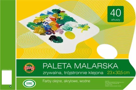 Paleta malarska 23x30 zrywalna 40 arkuszy Paleta malarska 23x30 zrywalna 40 arkuszy