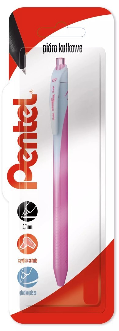 Pióro kulkowe 0.7 mm EnerGel, różowe Pióro kulkowe 0.7 mm EnerGel, różowe