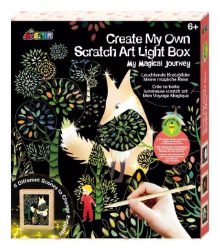 Zestaw do skrobania DIY - Lampka nocna do pokoju - Magiczna Podróż