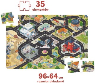 Duuuże puzzle 35 elementów. Droga dla pojazdów