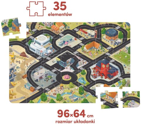 Duuuże puzzle 35 elementów. Droga dla pojazdów