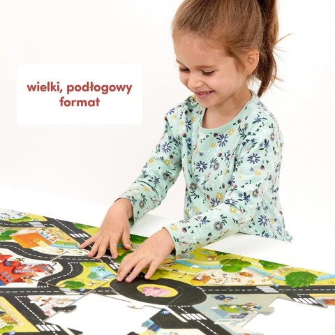 Duuuże puzzle 35 elementów. Droga dla pojazdów