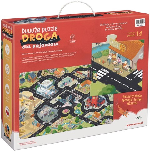 Duuuże puzzle 35 elementów. Droga dla pojazdów