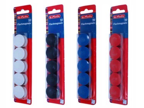 Magnesy do tablic na lodówkę 30mm 10szt HERLITZ Magnesy do tablic na lodówkę 30mm 10szt HERLITZ