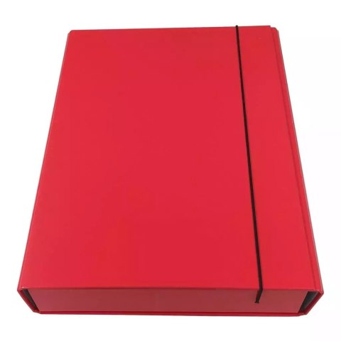 Teczka box z gumką czerwona Teczka box z gumką czerwona