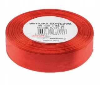 Wstążka satynowa czerwona 25mmx32m