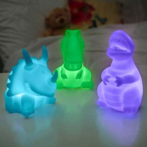 Lampki dinozaury zmieniające kolor 3szt Lampki dinozaury zmieniające kolor 3szt