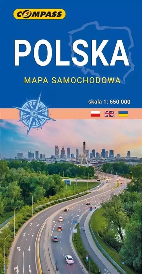 Mapa samochodowa Polska 1:650 000 Mapa samochodowa Polska 1:650 000