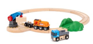BRIO World. Kolejka zestaw startowy z dźwigiem
