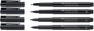 FABER-CASTELL Pisaki Artist Pen Pitt 4 szt BLACK