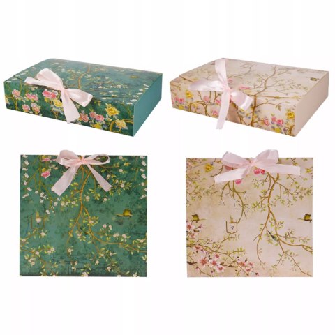 Pudełko na prezenty składane 23x17cm gałązki 2szt. Pudełko na prezenty składane 23x17cm gałązki 2szt.