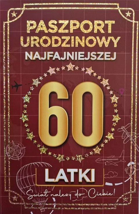 Karnet Urodziny 60 Nowy paszport damskie Karnet Urodziny 60 Nowy paszport damskie