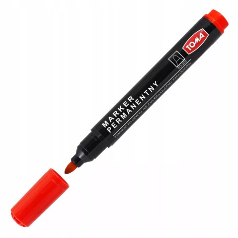 Marker permanentny Toma TO-202-02, czerwony