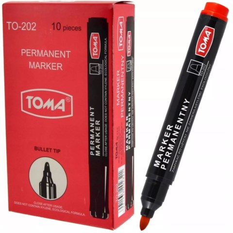 Marker permanentny Toma TO-202-02, czerwony