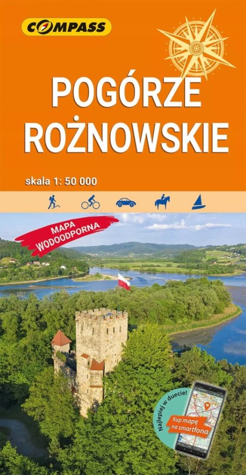 Mapa Pogórze Rożnowskie w skali 1:50 000 Mapa Pogórze Rożnowskie w skali 1:50 000