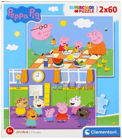 Puzzle 2x60 elementów. Świnka Peppa Puzzle 2x60 elementów. Świnka Peppa