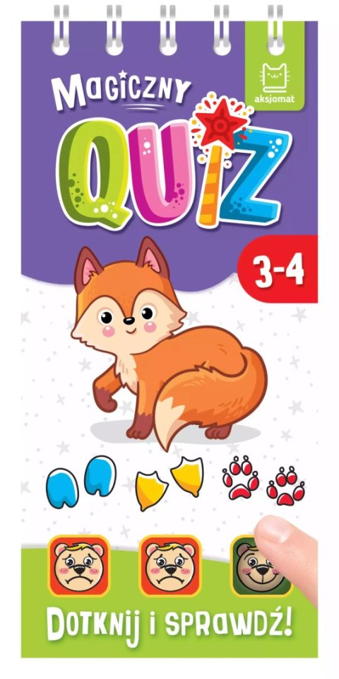 Magiczny quiz z liskiem. Dotknij i sprawdź, od 3 lat Magiczny quiz z liskiem. Dotknij i sprawdź, od 3 lat