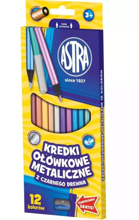 Kredki ołówkowe metaliczne, 12 kolorów Kredki ołówkowe metaliczne, 12 kolorów