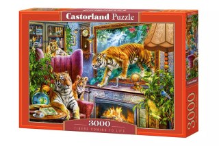 Puzzle 3000 elementów. Tigers Coming to Life