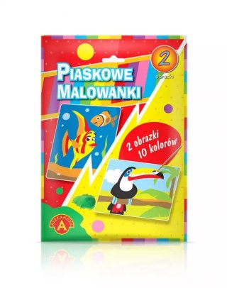 Piaskowa malowanka. Rybka, tukan