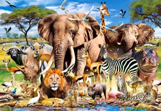 Puzzle 1500 elementów. Zwierzęta sawanny