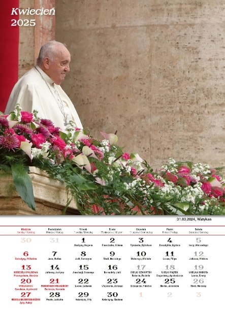 Kalendarz z Papieżem Franciszkiem 2025