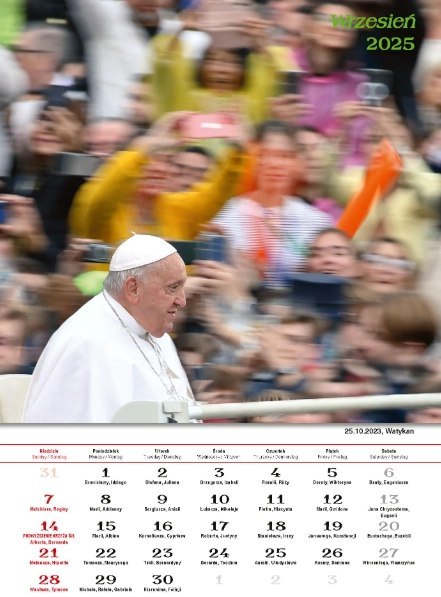 Kalendarz z Papieżem Franciszkiem 2025