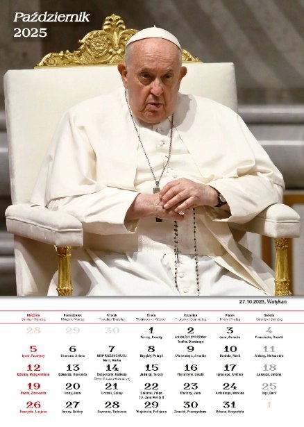 Kalendarz z Papieżem Franciszkiem 2025