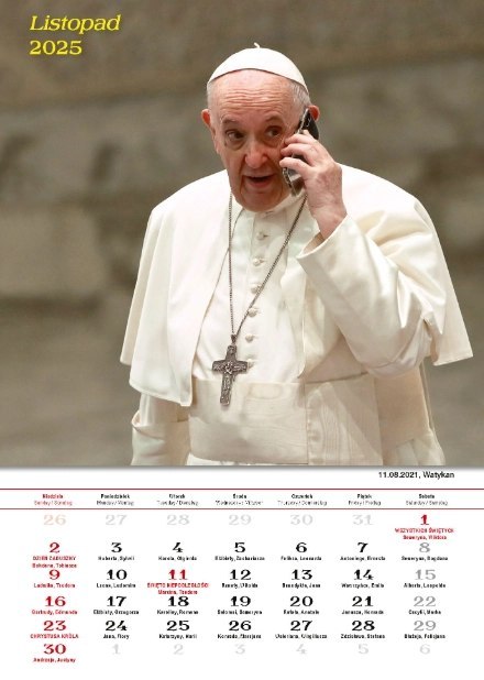 Kalendarz z Papieżem Franciszkiem 2025