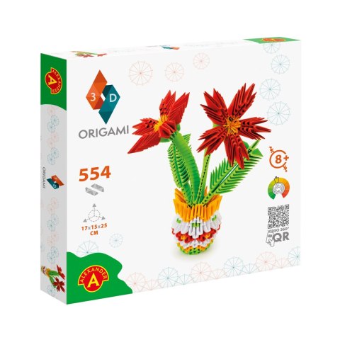 Origami 3D. Kwiaty (554 elementy)