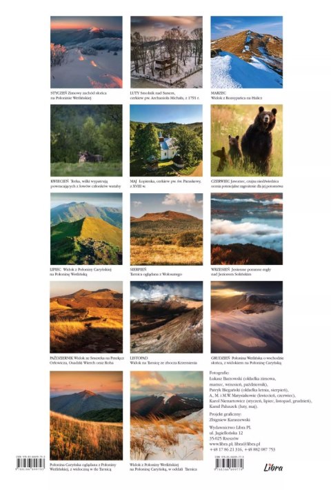 Kalendarz Bieszczady 2024 (okładka zimowa)